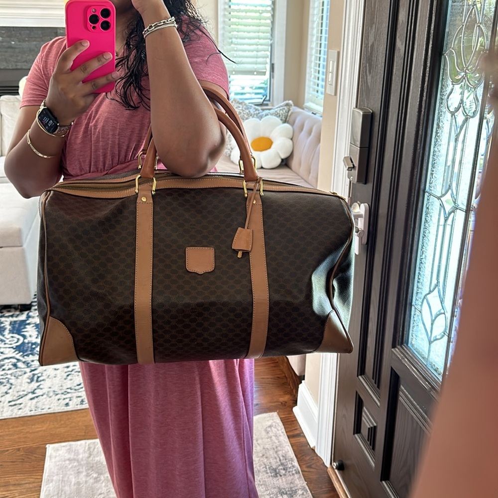 ❌SOLD❌ Celine Travel Tote Duffle Bag with Lock/Key Weekender - Picture 14 of 15